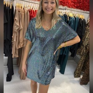 BNWT Adrienne Splash Dress - Mermaid Shimmer!!